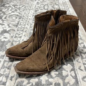 JB Dillon fringe cowgirl boots, size 7
